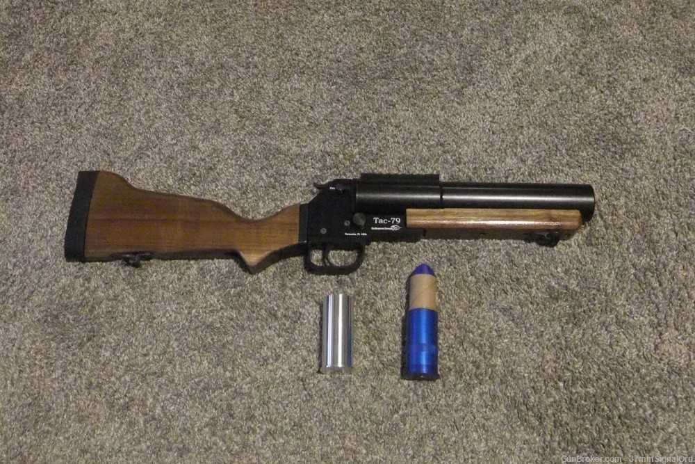 SALE! Custom Walnut Stock! "Thumper" Tac-M79 37mm Flare Launcher +Case-img-2