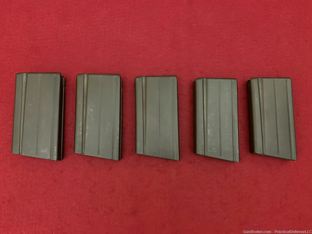 Lot of 5 Excellent Metric FAL 20rd steel magazines DSA marked 7.62 / 308-img-4