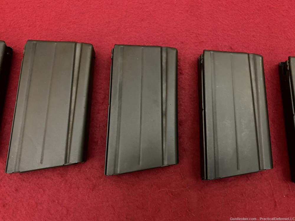Lot of 5 Excellent Metric FAL 20rd steel magazines DSA marked 7.62 / 308-img-2