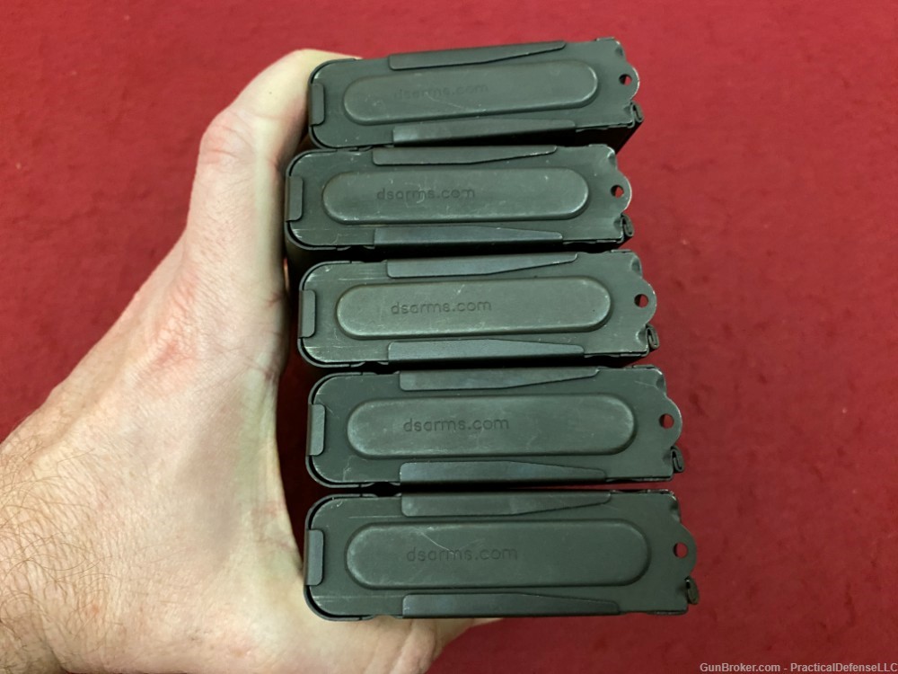 Lot of 5 Excellent Metric FAL 20rd steel magazines DSA marked 7.62 / 308-img-12