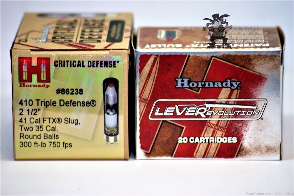 45LC/410 COMBO Hornady BEST LEVEREvolution FTX 45LC & 410 Critical Defense -img-1