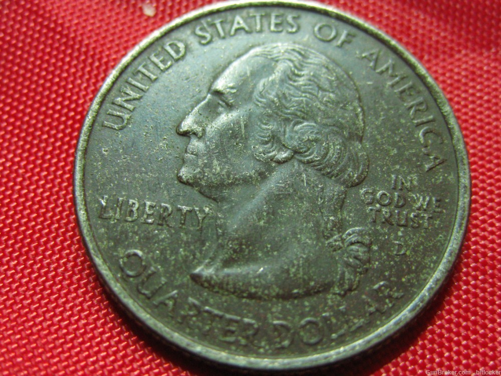 Rare New Mexico Quarter 2008 D Missing Clad both sides Black Beauty  error-img-2