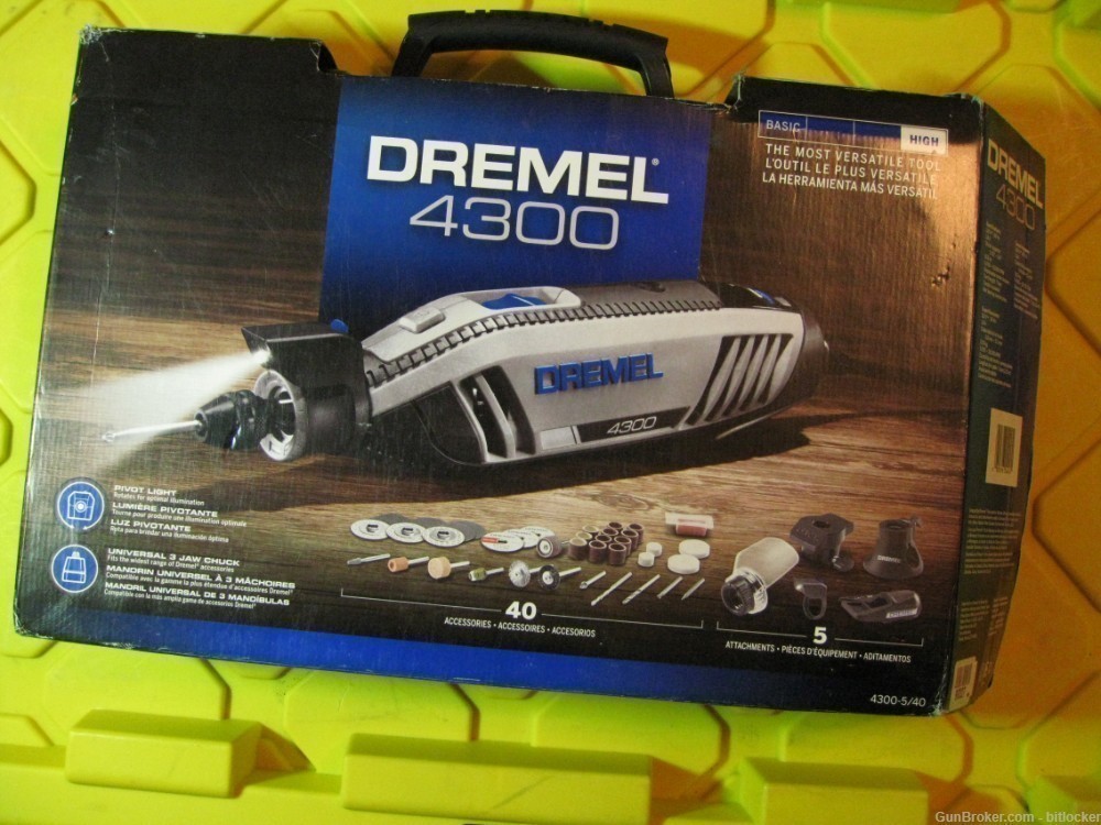 Dremel 4300 5 / 40 Most Versatile Tool kit Engraver in box  + light-img-0