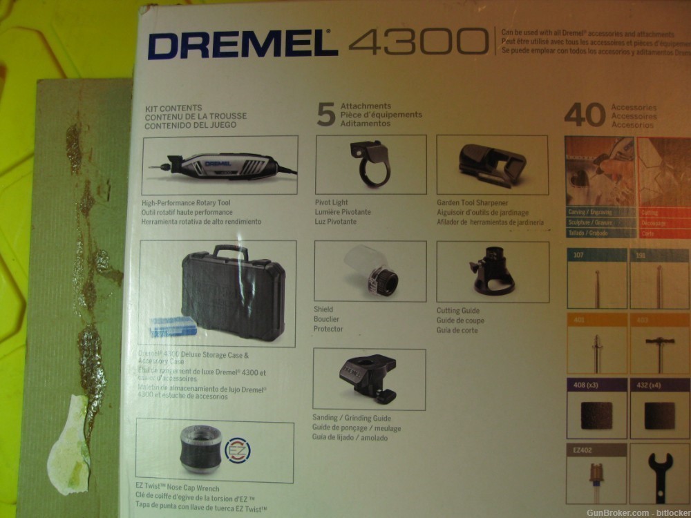 Dremel 4300 5 / 40 Most Versatile Tool kit Engraver in box  + light-img-7