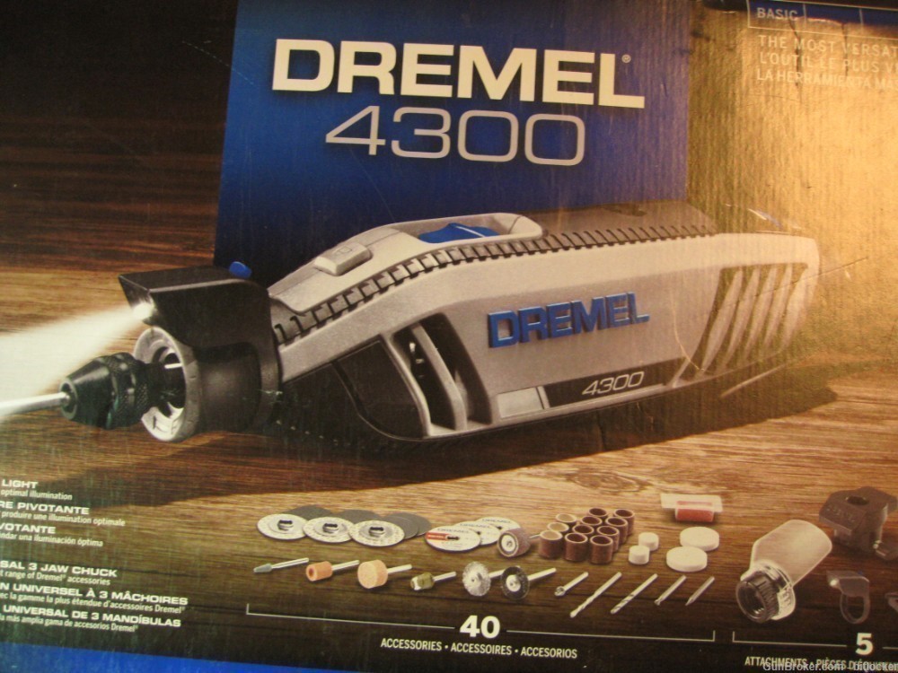 Dremel 4300 5 / 40 Most Versatile Tool kit Engraver in box  + light-img-1