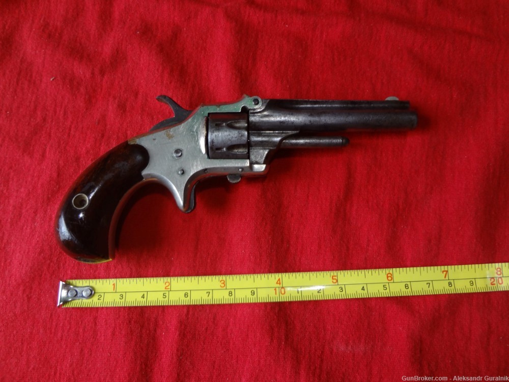 Antique Deringer Philada revolver tip-up open 22 RF short cal 7round-img-15