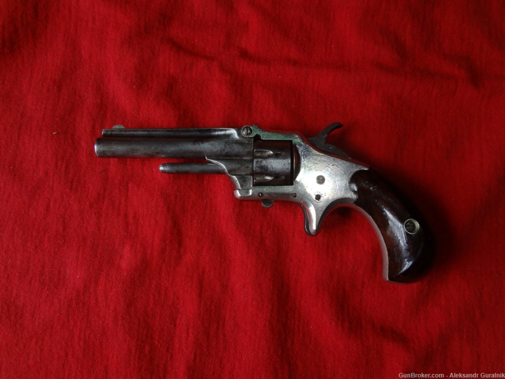 Antique Deringer Philada revolver tip-up open 22 RF short cal 7round-img-0