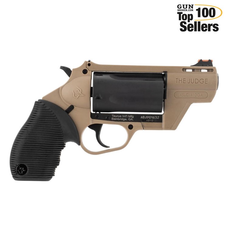 TAURUS Judge Public Defender Poly 45 Colt/410Ga 2in 5rd FDE Revolver-img-0