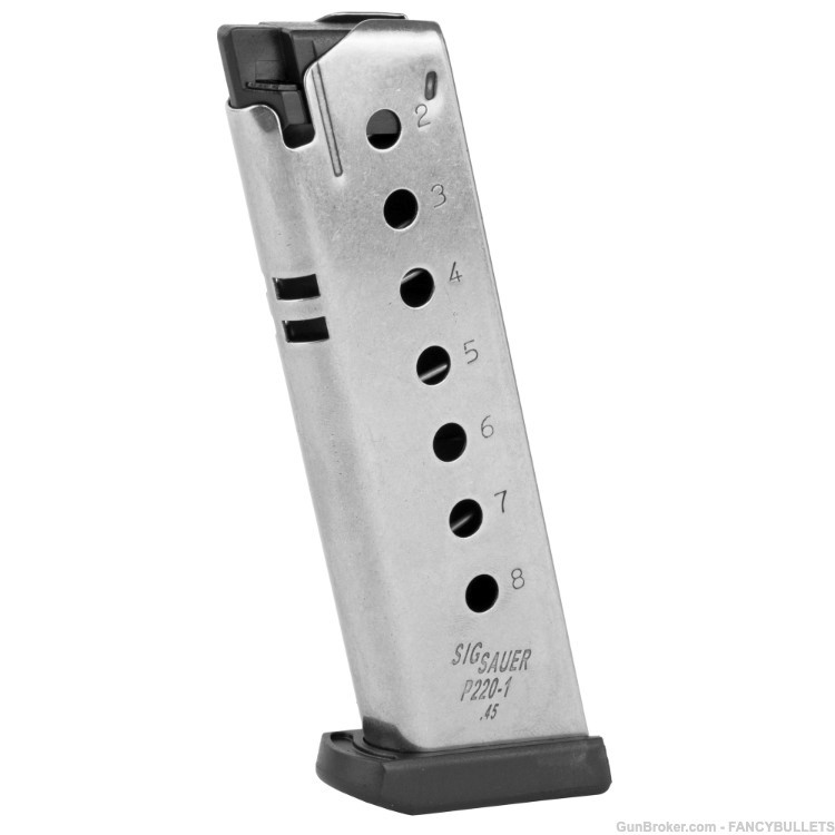 NEW, Sig Sauer, Magazine, 45ACP, 8 Rounds, Fits P220, Stainless-img-0