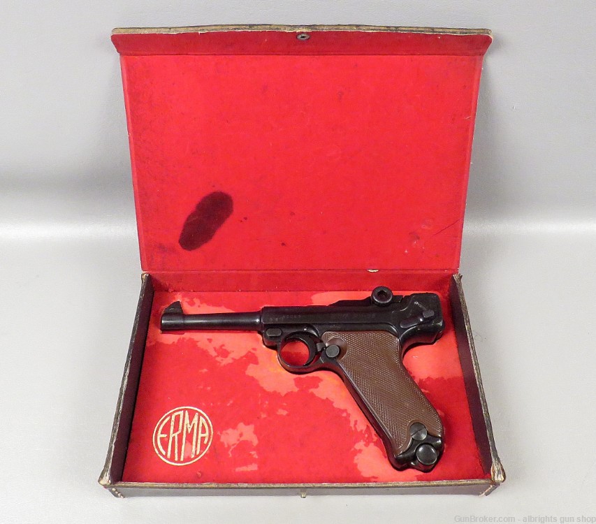 ERMA EP-22 LUGER 22 Long Rifle Semi Auto Pistol in Factory Case C&R OK-img-0