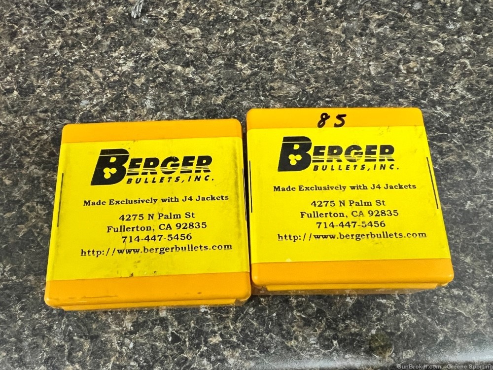 Berger .257 110 grain bullets with J4 Jacket 185 Count-img-0