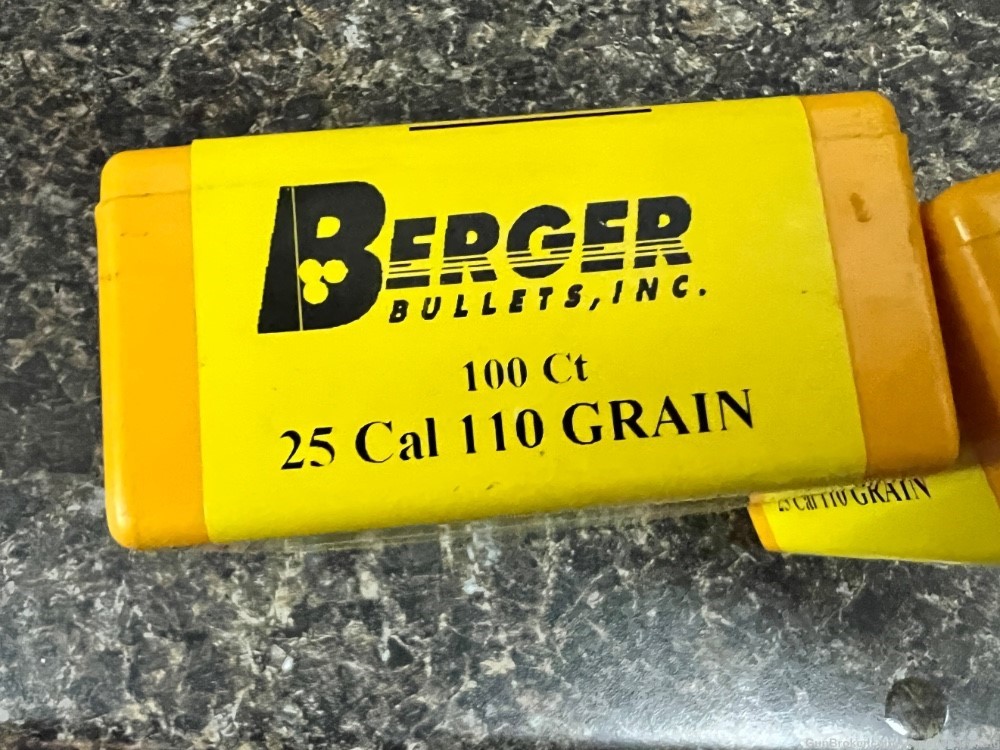 Berger .257 110 grain bullets with J4 Jacket 185 Count-img-1