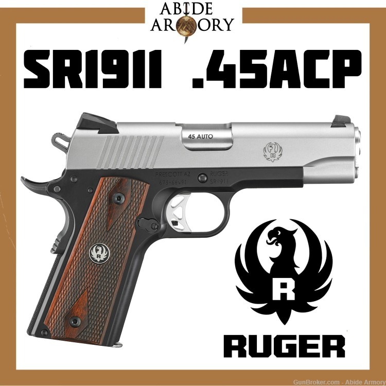 Ruger SR1911 .45 ACP Commander Lightweight 1911 Two-Tone 6711 736676067114-img-0