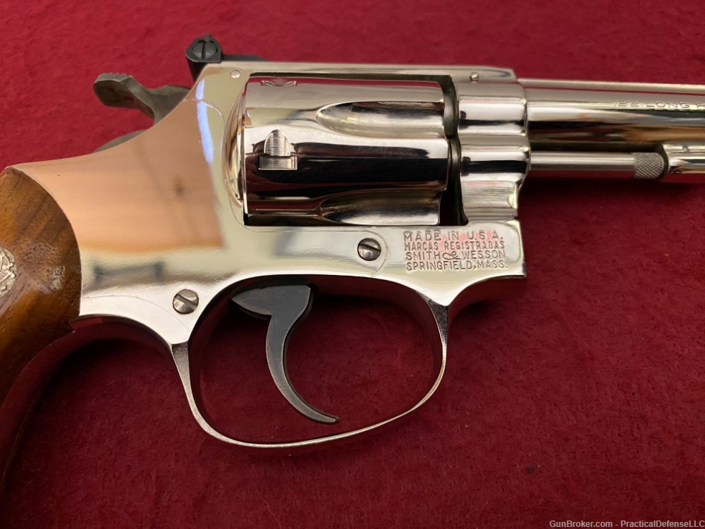 NIB Smith & Wesson Model 34 no dash 22/32 Kit Gun 4" Nickel .22LR w/ box-img-11