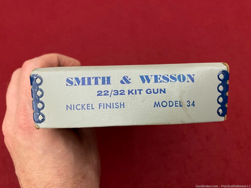 NIB Smith & Wesson Model 34 no dash 22/32 Kit Gun 4" Nickel .22LR w/ box-img-59