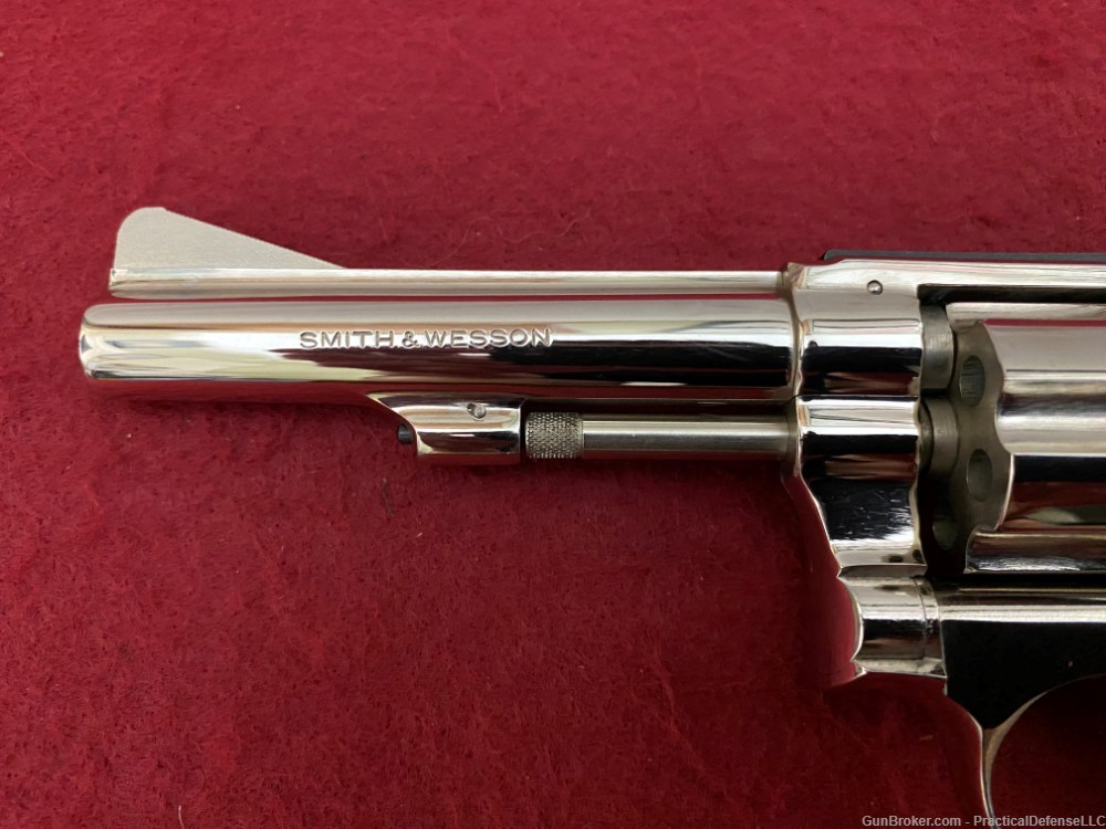 NIB Smith & Wesson Model 34 no dash 22/32 Kit Gun 4" Nickel .22LR w/ box-img-37