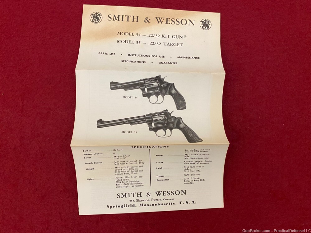 NIB Smith & Wesson Model 34 no dash 22/32 Kit Gun 4" Nickel .22LR w/ box-img-69
