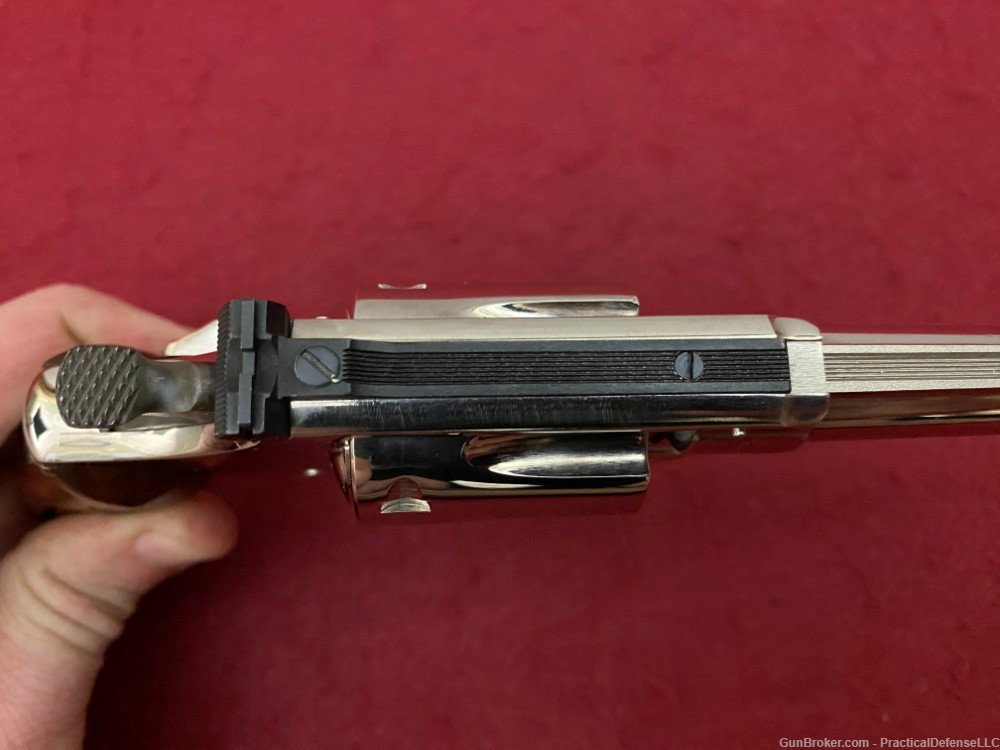 NIB Smith & Wesson Model 34 no dash 22/32 Kit Gun 4" Nickel .22LR w/ box-img-49