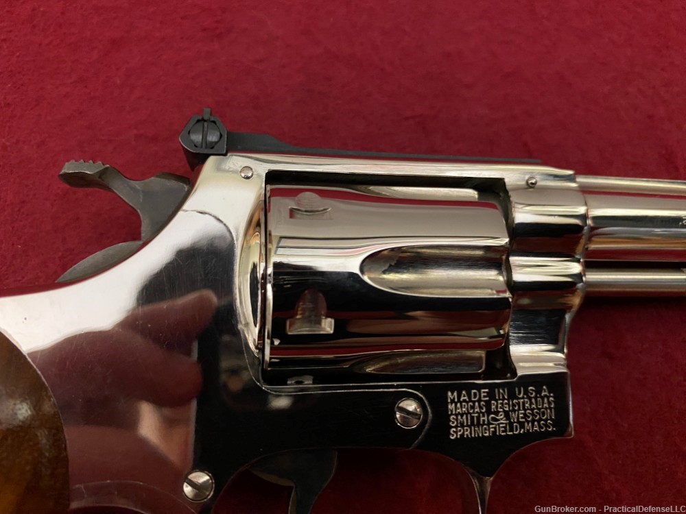 NIB Smith & Wesson Model 34 no dash 22/32 Kit Gun 4" Nickel .22LR w/ box-img-16