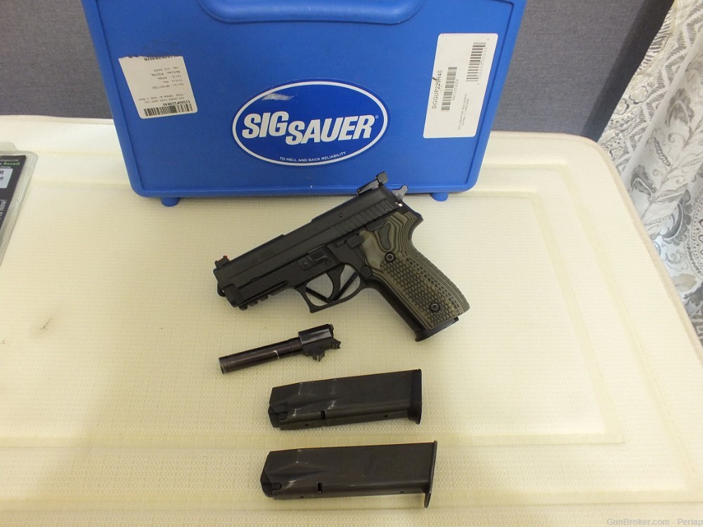 Sig Sauer P229, 40 cal / .357 SIG ,2x 12rnd mags, G10 Grips, DMP recoil spr-img-2