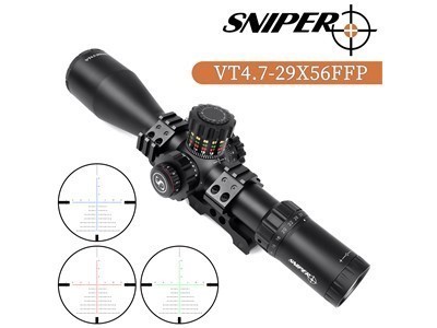VT4.7-29x56mm FFP 35MM Scope Long range Riflescope First Focal Plan