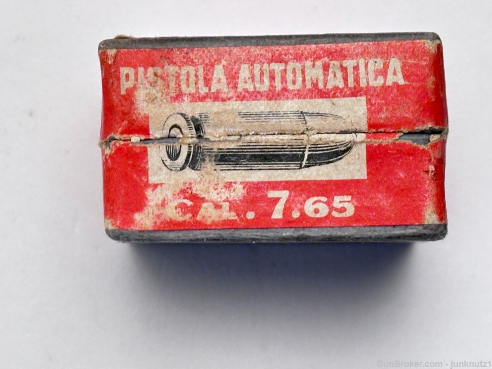Beretta Model 1935 7,65 / .32ACP Ammunition Original WWII Era Box of 25-img-3