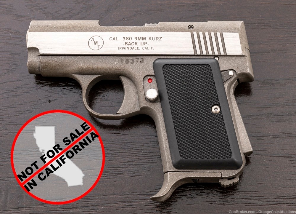 AMT Back Up Semi-Auto Pistol .380 ACP 2.5” Barrel Stainless-img-1