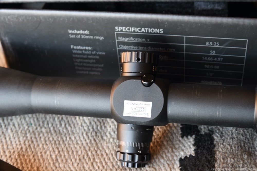 Sightmark Triple duty Illuminated Mil-dot 8.5-25x50mm scope as NEW w/box-img-7