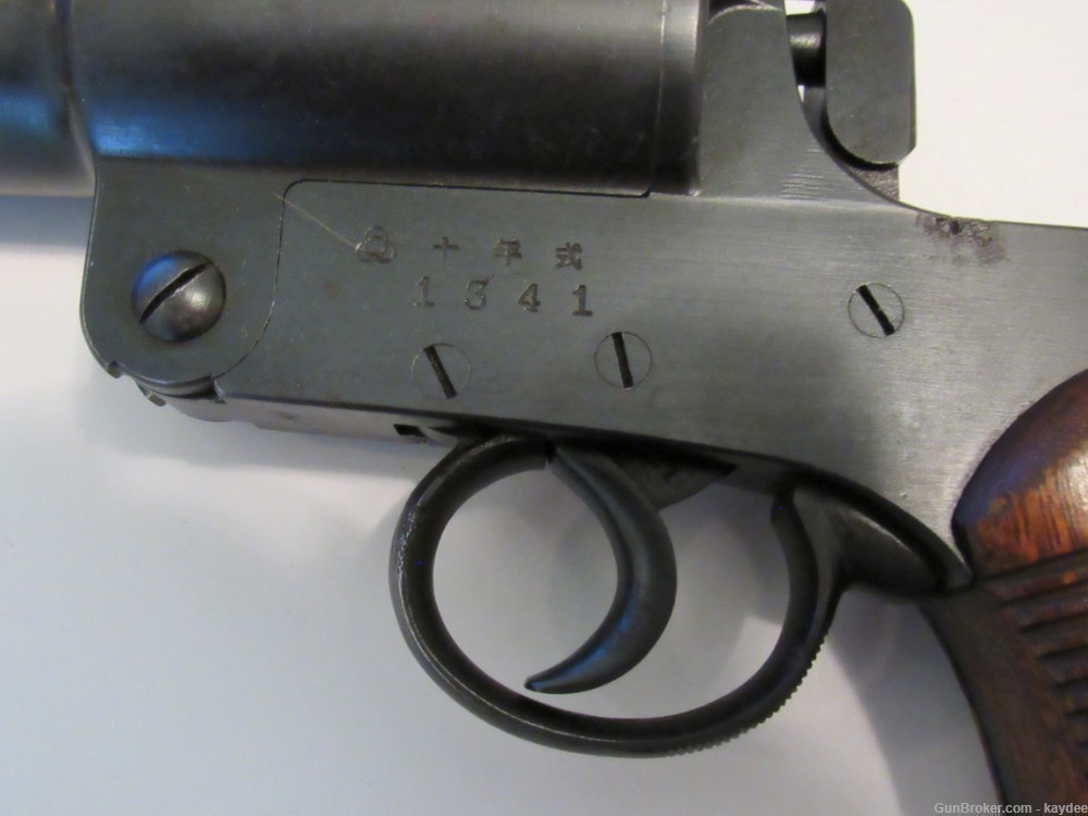 Rare Japanese WWII 35mm Type 10 Flare Signal Pistol-img-1