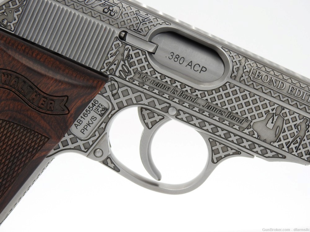 Ultra Rare Custom Engraved Walther PPK/S .380 ACP  007 James Bond Edition!-img-16