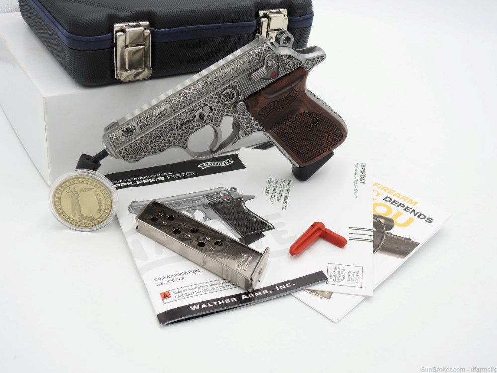 Ultra Rare Custom Engraved Walther PPK/S .380 ACP  007 James Bond Edition!-img-1