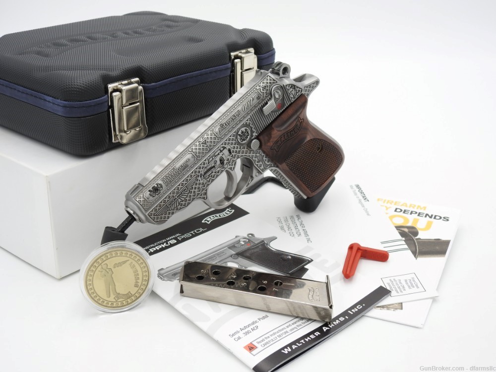 Ultra Rare Custom Engraved Walther PPK/S .380 ACP  007 James Bond Edition!-img-0