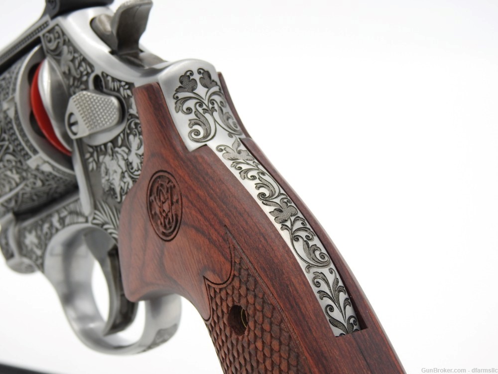 Rare Unique Custom Engraved S&W Smith & Wesson 686 Plus Deluxe 6" 357 MAG -img-10