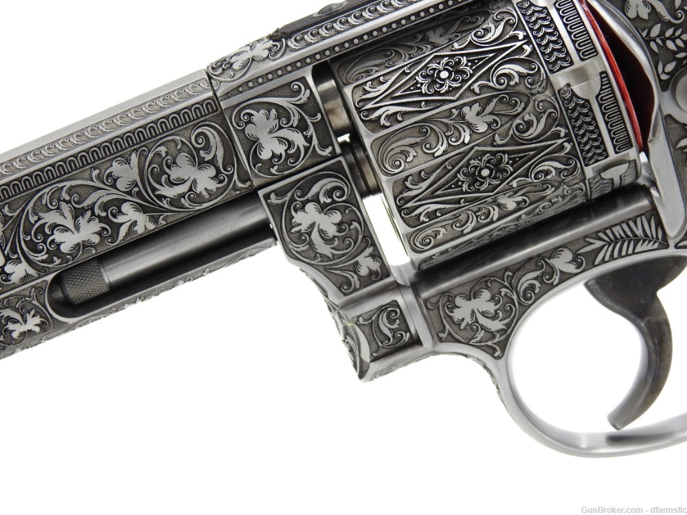 Rare Unique Custom Engraved S&W Smith & Wesson 686 Plus Deluxe 6" 357 MAG -img-6