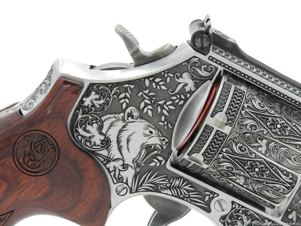 Rare Unique Custom Engraved S&W Smith & Wesson 686 Plus Deluxe 6" 357 MAG -img-17