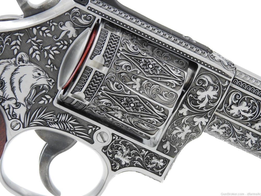 Rare Unique Custom Engraved S&W Smith & Wesson 686 Plus Deluxe 6" 357 MAG -img-16