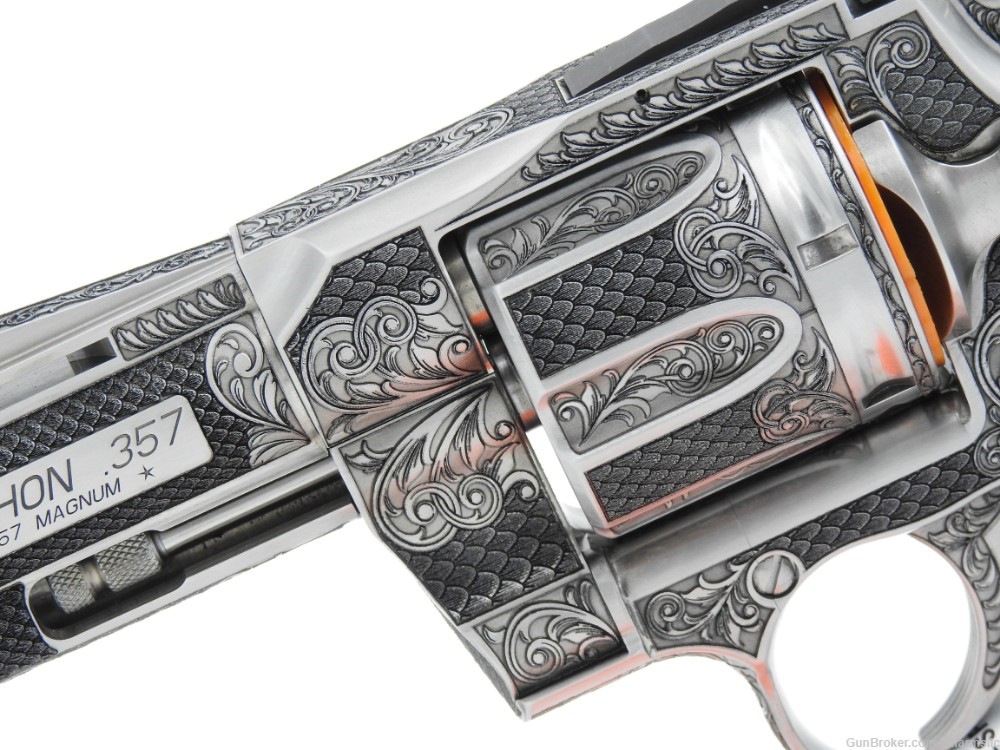 Extremely Rare Collectible Stunning Custom Engraved Colt Python 3" 357 MAG-img-6