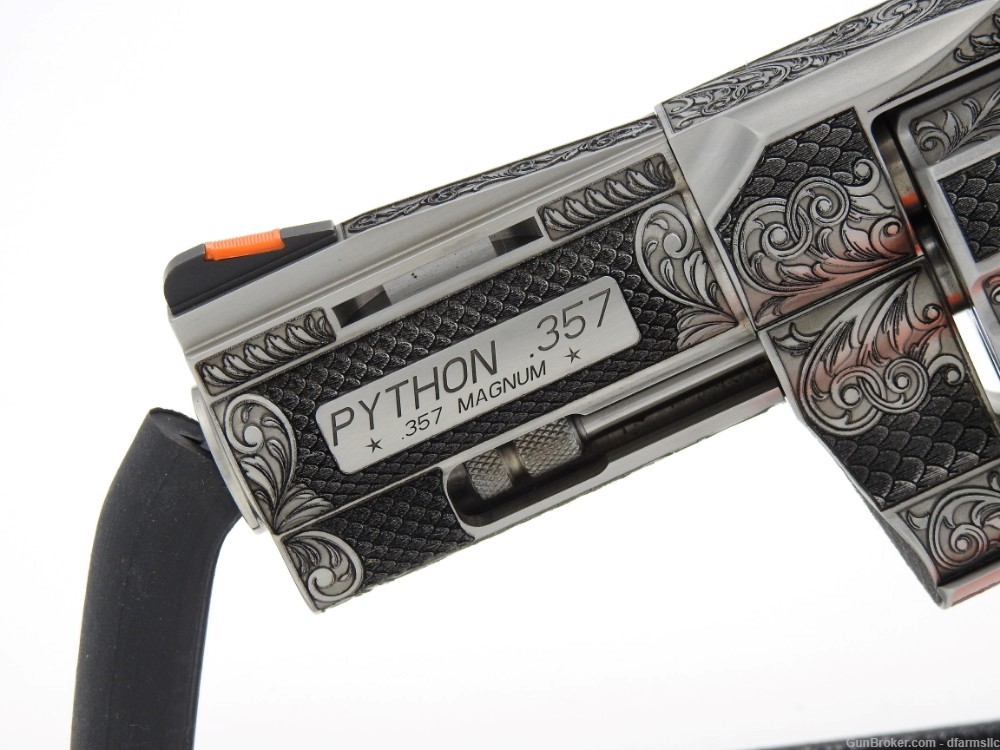 Extremely Rare Collectible Stunning Custom Engraved Colt Python 3" 357 MAG-img-5