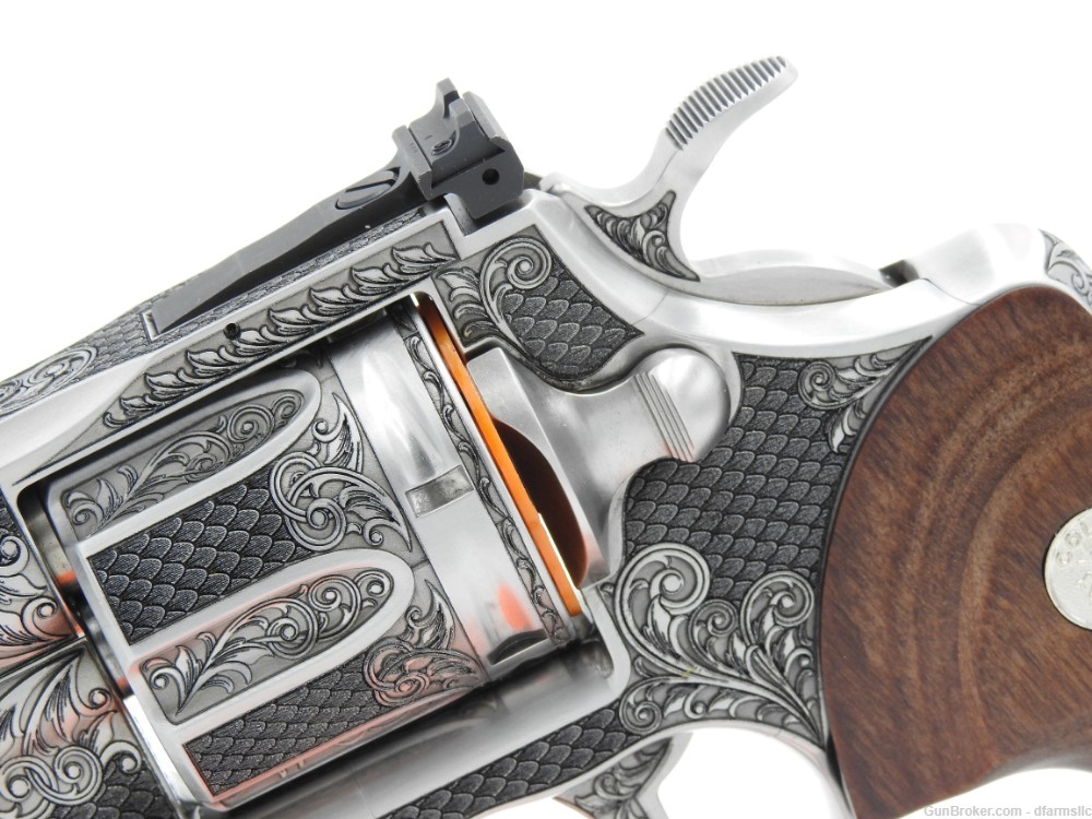 Extremely Rare Collectible Stunning Custom Engraved Colt Python 3" 357 MAG-img-7