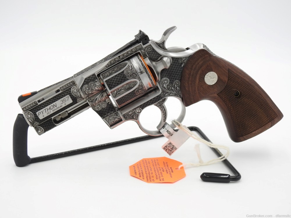 Extremely Rare Collectible Stunning Custom Engraved Colt Python 3" 357 MAG-img-3