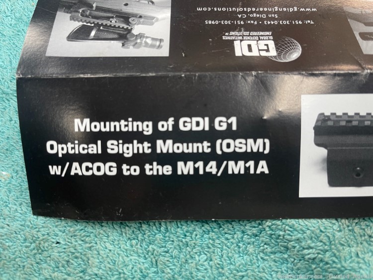 M14 / M1A SCOPE MOUNT BY GDI MODEL G1 OPTICAL SIGHT MOUNT  (BF-05)-img-8