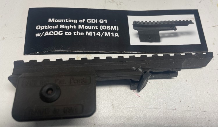 M14 / M1A SCOPE MOUNT BY GDI MODEL G1 OPTICAL SIGHT MOUNT  (BF-05)-img-0
