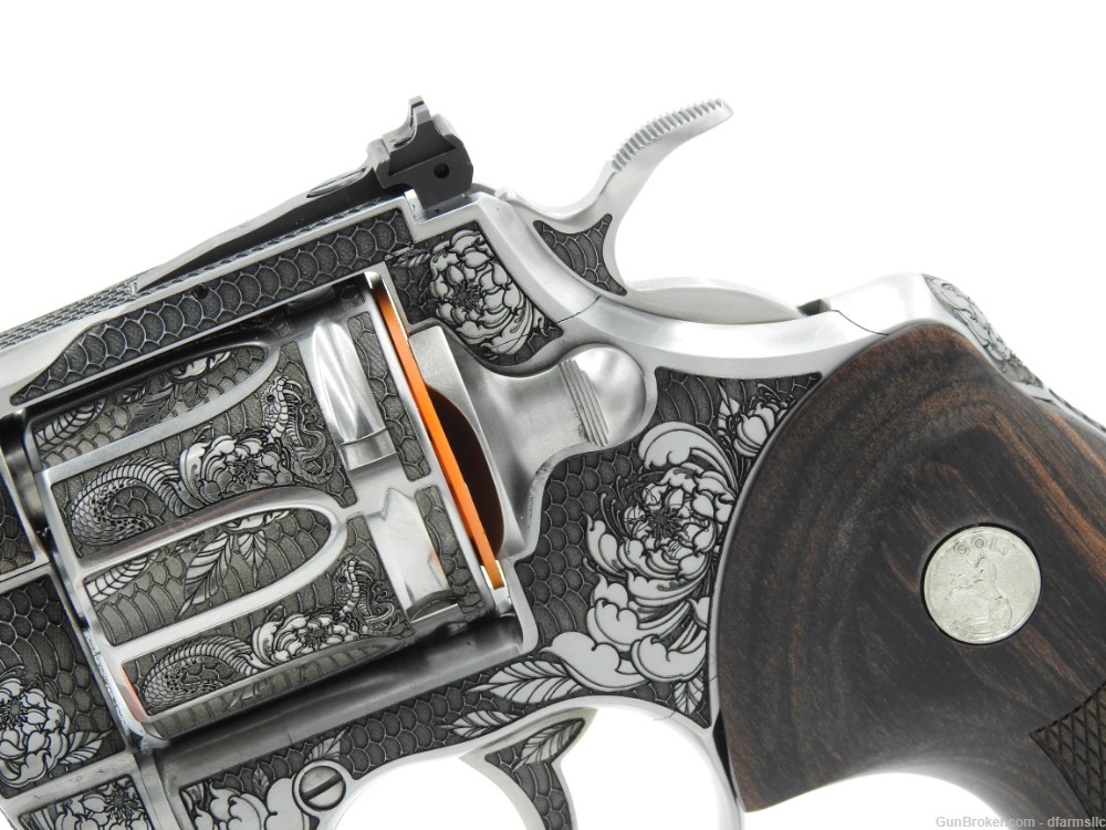 Collectible Ultra Rare Spectacular Custom Engraved Colt Python 6" 357 MAG-img-7