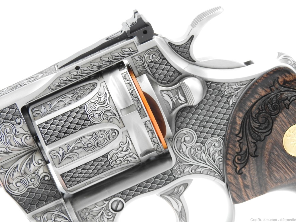 Collectible Ultra Rare Spectacular Custom Engraved Colt Python 6" 357 MAG-img-7