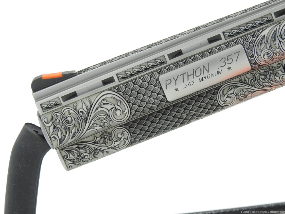 Collectible Ultra Rare Spectacular Custom Engraved Colt Python 6" 357 MAG-img-4