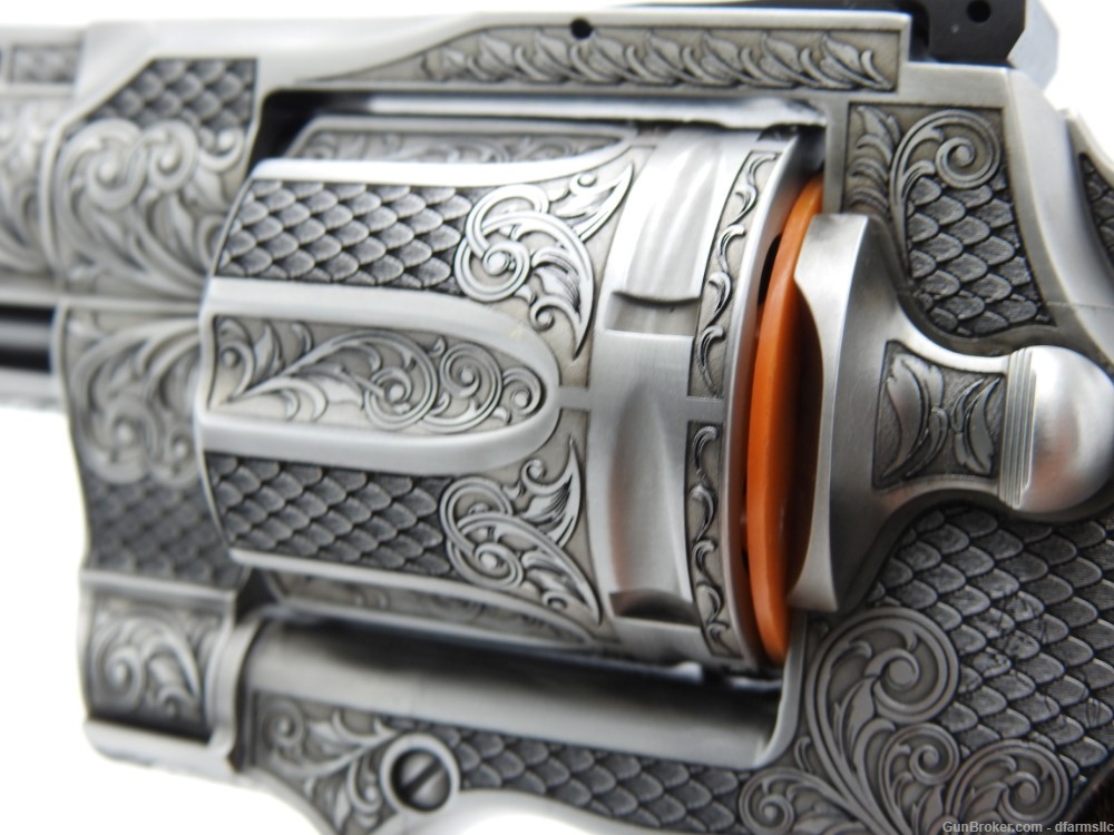 Collectible Ultra Rare Spectacular Custom Engraved Colt Python 6" 357 MAG-img-29