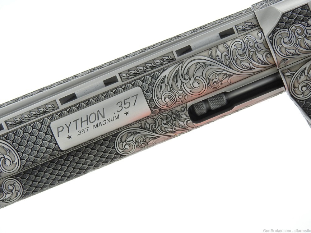 Collectible Ultra Rare Spectacular Custom Engraved Colt Python 6" 357 MAG-img-5