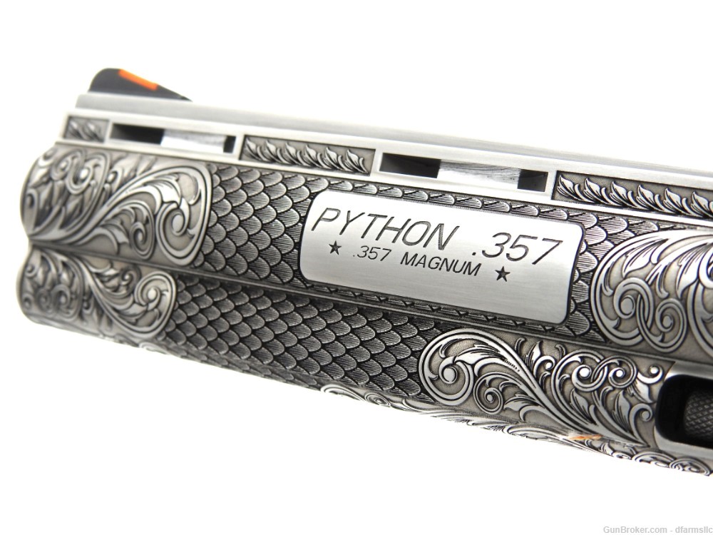 Collectible Ultra Rare Spectacular Custom Engraved Colt Python 6" 357 MAG-img-30