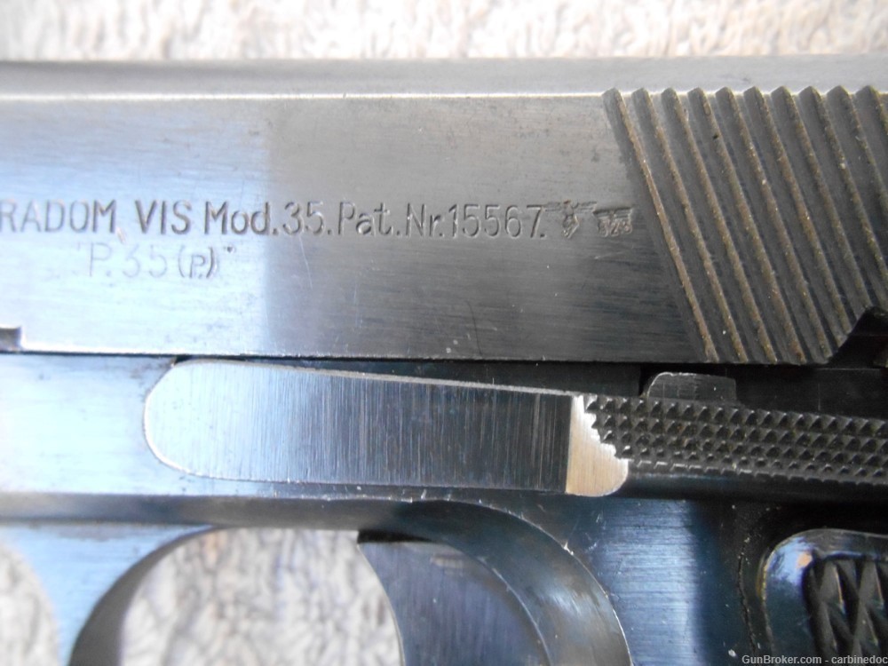 Radom VIS P35(p) Type 1 Slotted Pistol Mfg. in Poland by German Occupiers-img-2