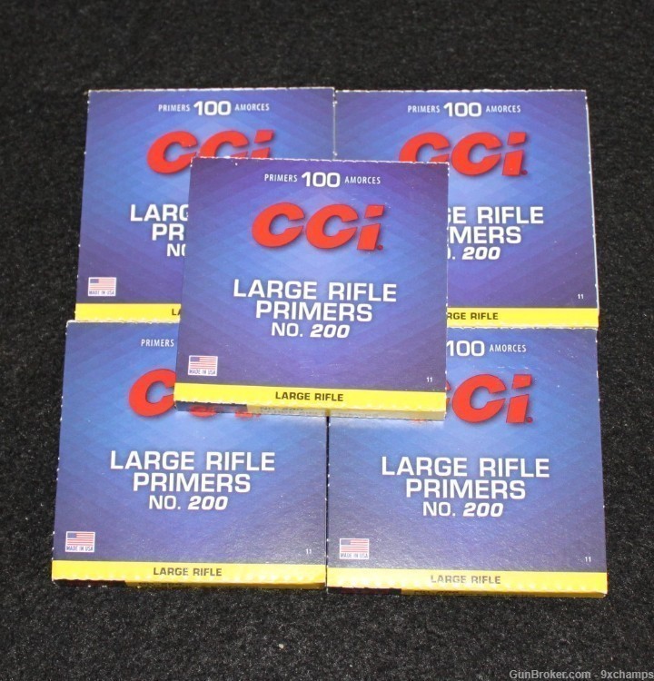 500 CCI #200 Large Rifle Primers CCI200 5 sleeves of 100 FRESH-img-0